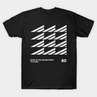 Crocodiles / Echo & The Bunnymen / Minimal Graphic Design Tribute T-Shirt